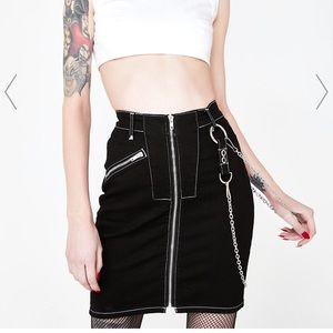 disturbia, denim discord skirt, size medium ✨🖤 does not have the chain